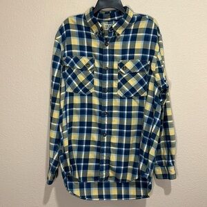 DULUTH TRADING CO. Men’s Plaid Flannel Button Down Shirt, Size L